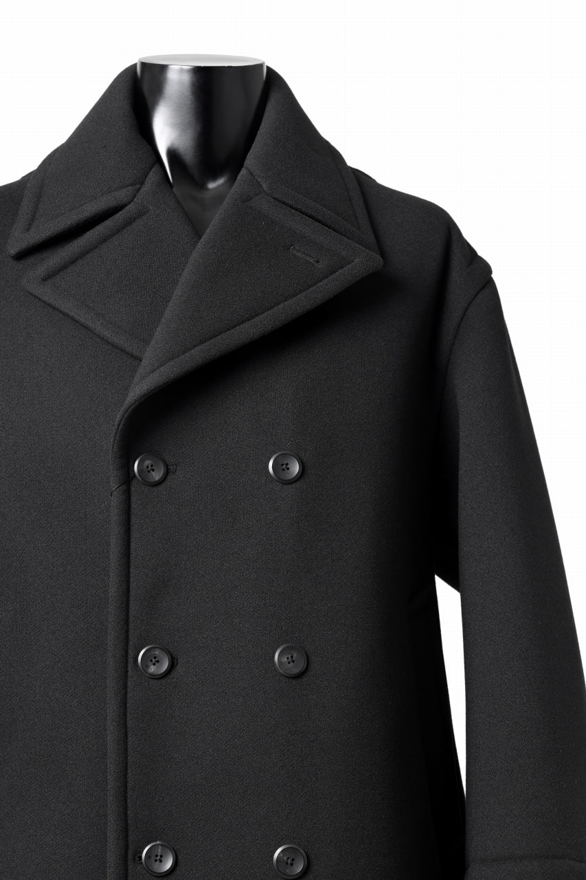 TARO HORIUCHI / th products Marine Over Coat / active setter tweed knit (black) - Image 9
