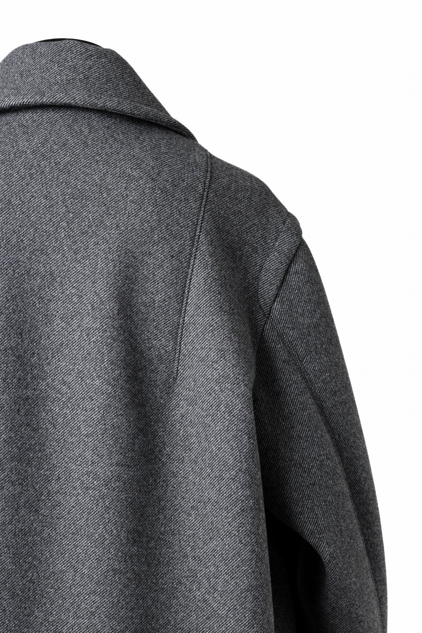 TARO HORIUCHI / th products Marine Over Coat / active setter tweed knit (gray) - Image 10