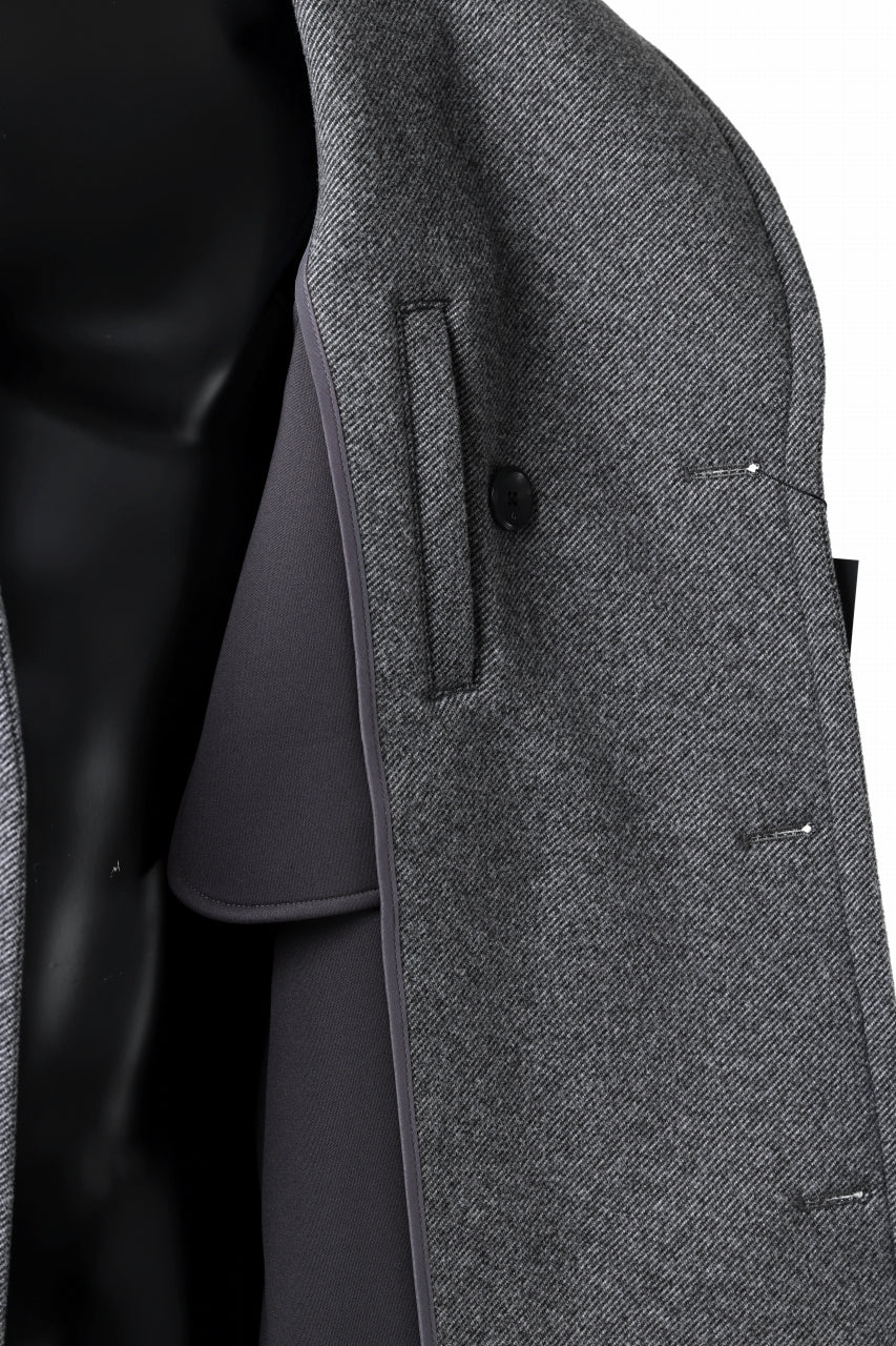 TARO HORIUCHI / th products Marine Over Coat / active setter tweed knit (gray) - Image 13