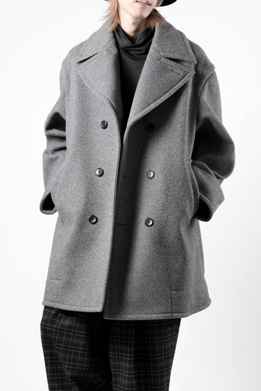 TARO HORIUCHI / th products Marine Over Coat / active setter tweed knit (gray) - Image 16