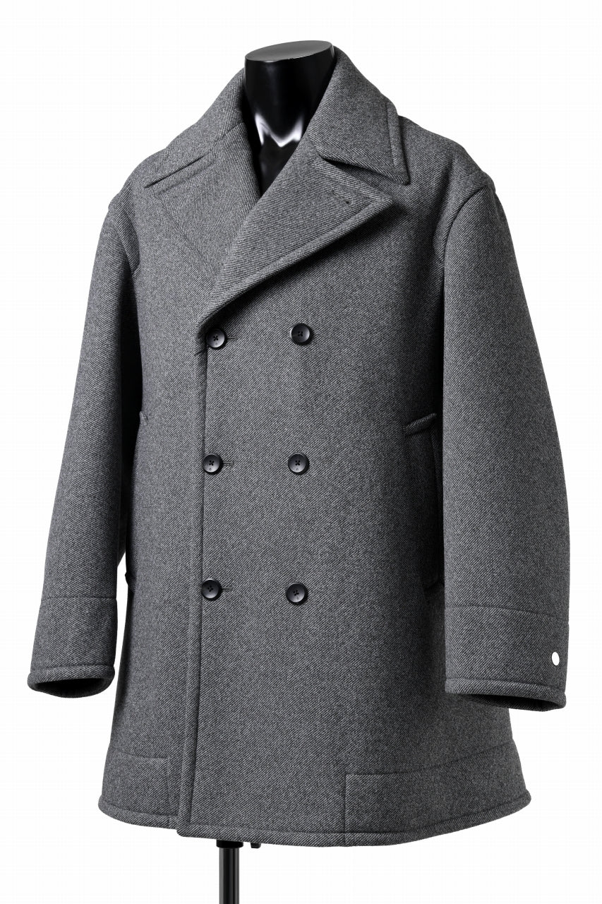TARO HORIUCHI / th products Marine Over Coat / active setter tweed knit (gray) - Image 2