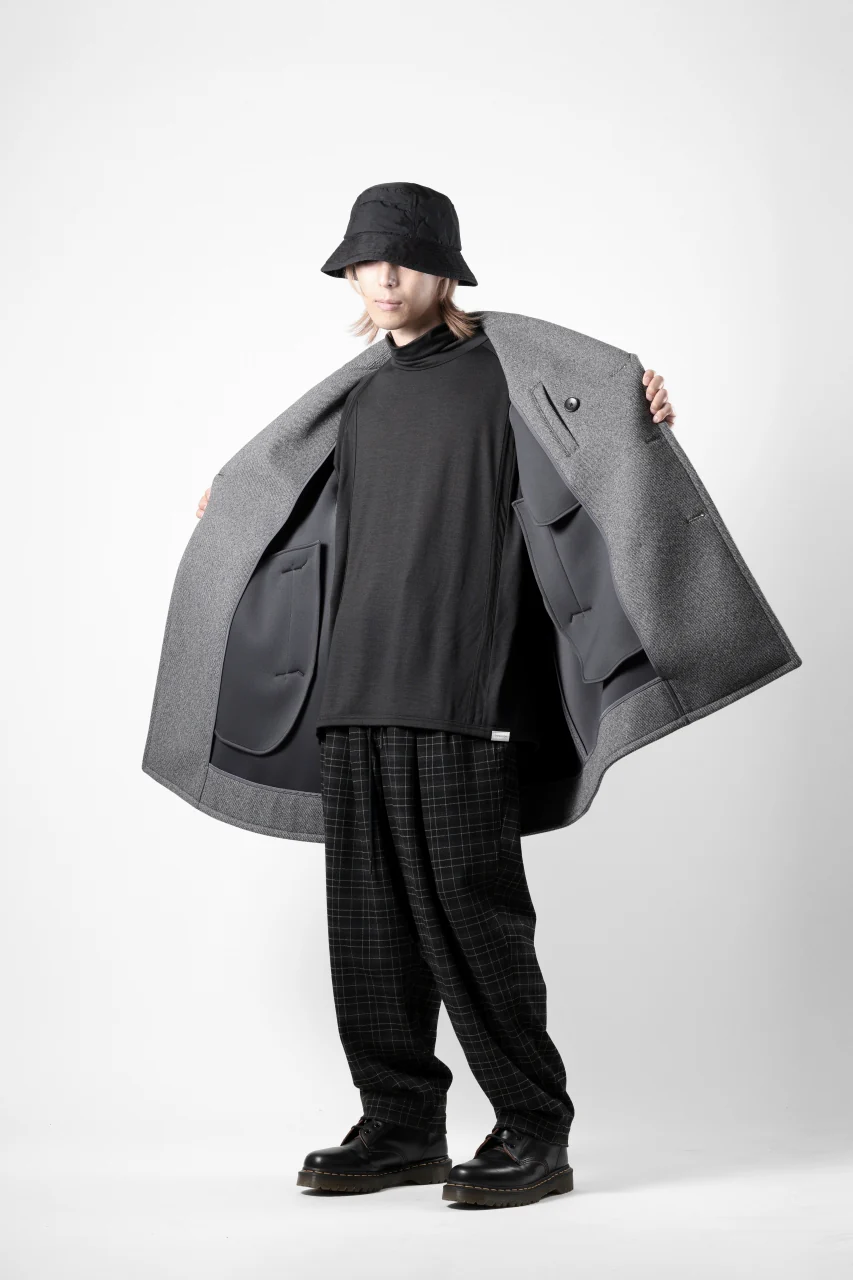 TARO HORIUCHI / th products Marine Over Coat / active setter tweed knit (gray) - Image 31