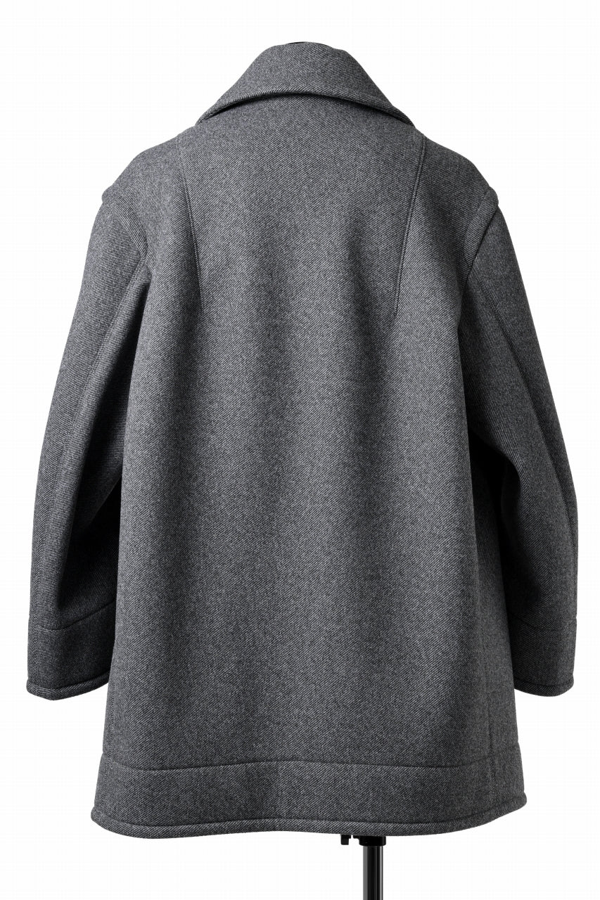 TARO HORIUCHI / th products Marine Over Coat / active setter tweed knit (gray) - Image 4