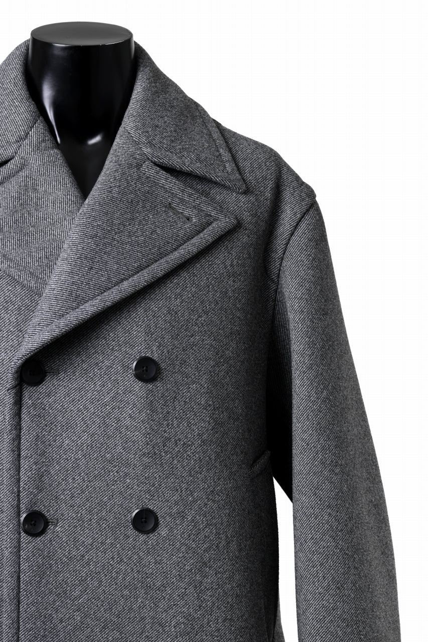 TARO HORIUCHI / th products Marine Over Coat / active setter tweed knit (gray) - Image 7