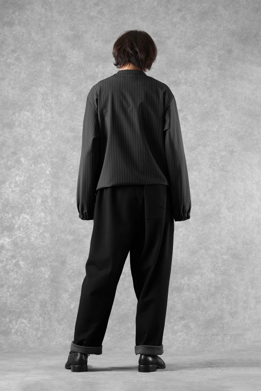 TARO HORIUCHI / th products Mockneck Long Sleeve Top / 2way Stretch W/P Tropical (black stripe) - Image 20