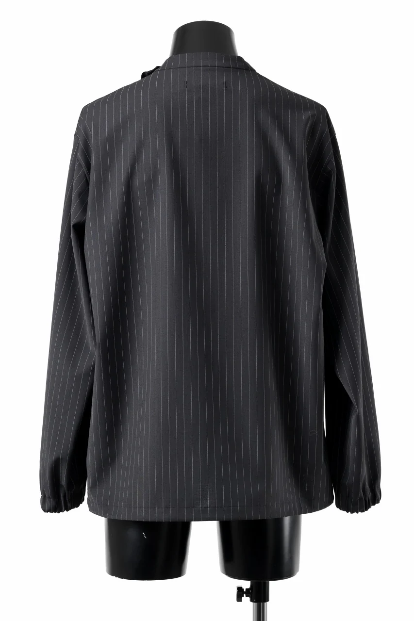TARO HORIUCHI / th products Mockneck Long Sleeve Top / 2way Stretch W/P Tropical (black stripe) - Image 4