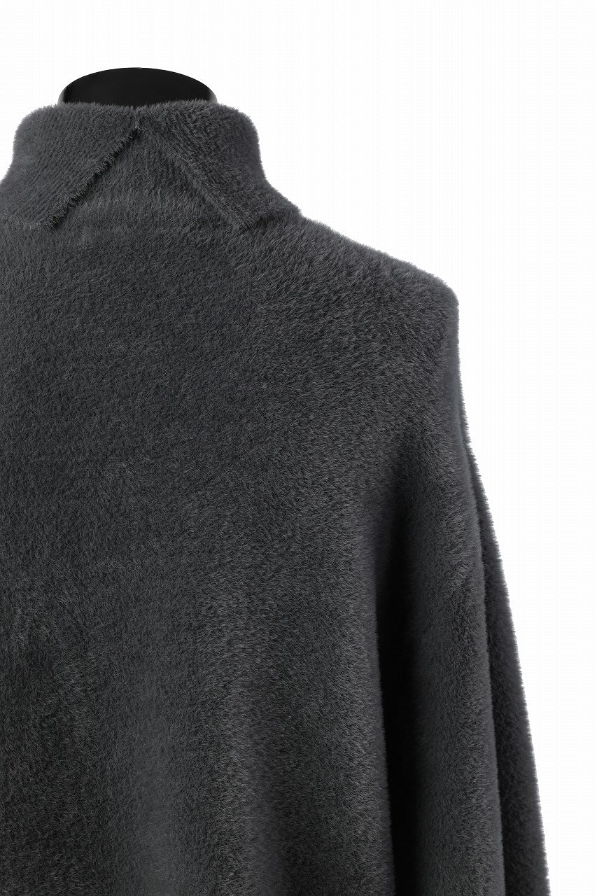 TARO HORIUCHI / th products Mole Turtle Knit / feather mogol shaggy knit (gray) - Image 12