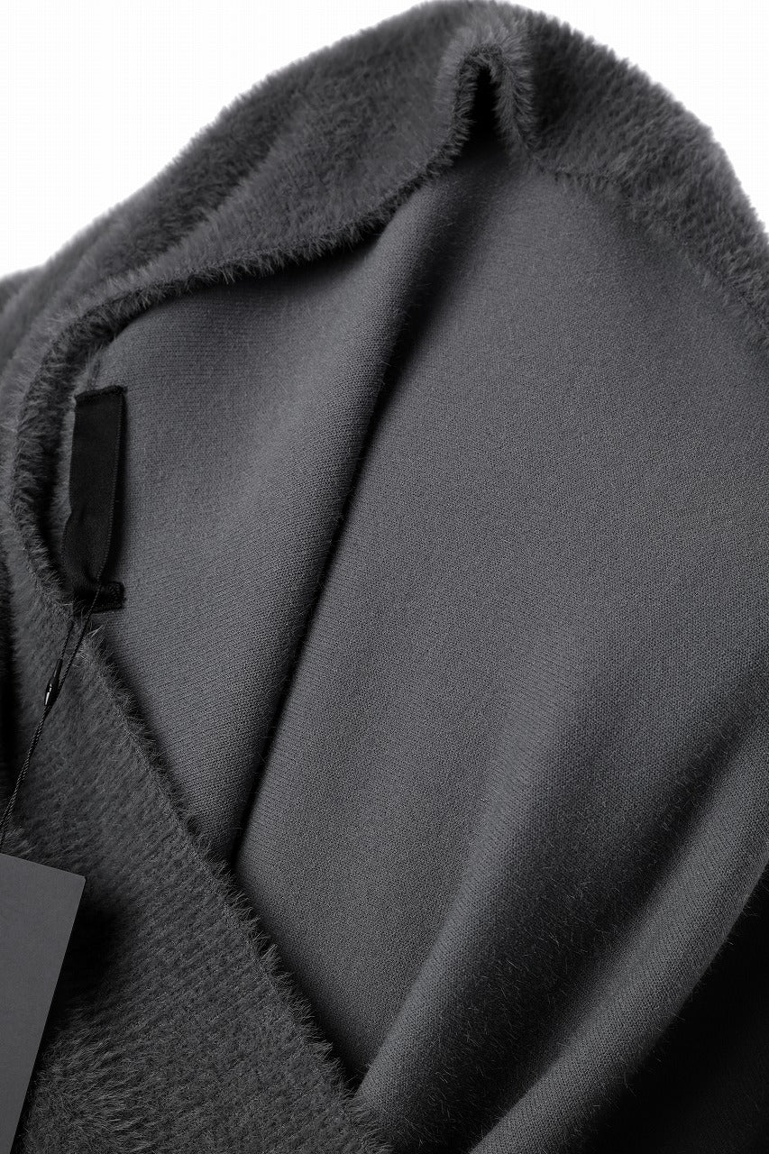 TARO HORIUCHI / th products Mole Turtle Knit / feather mogol shaggy knit (gray) - Image 14