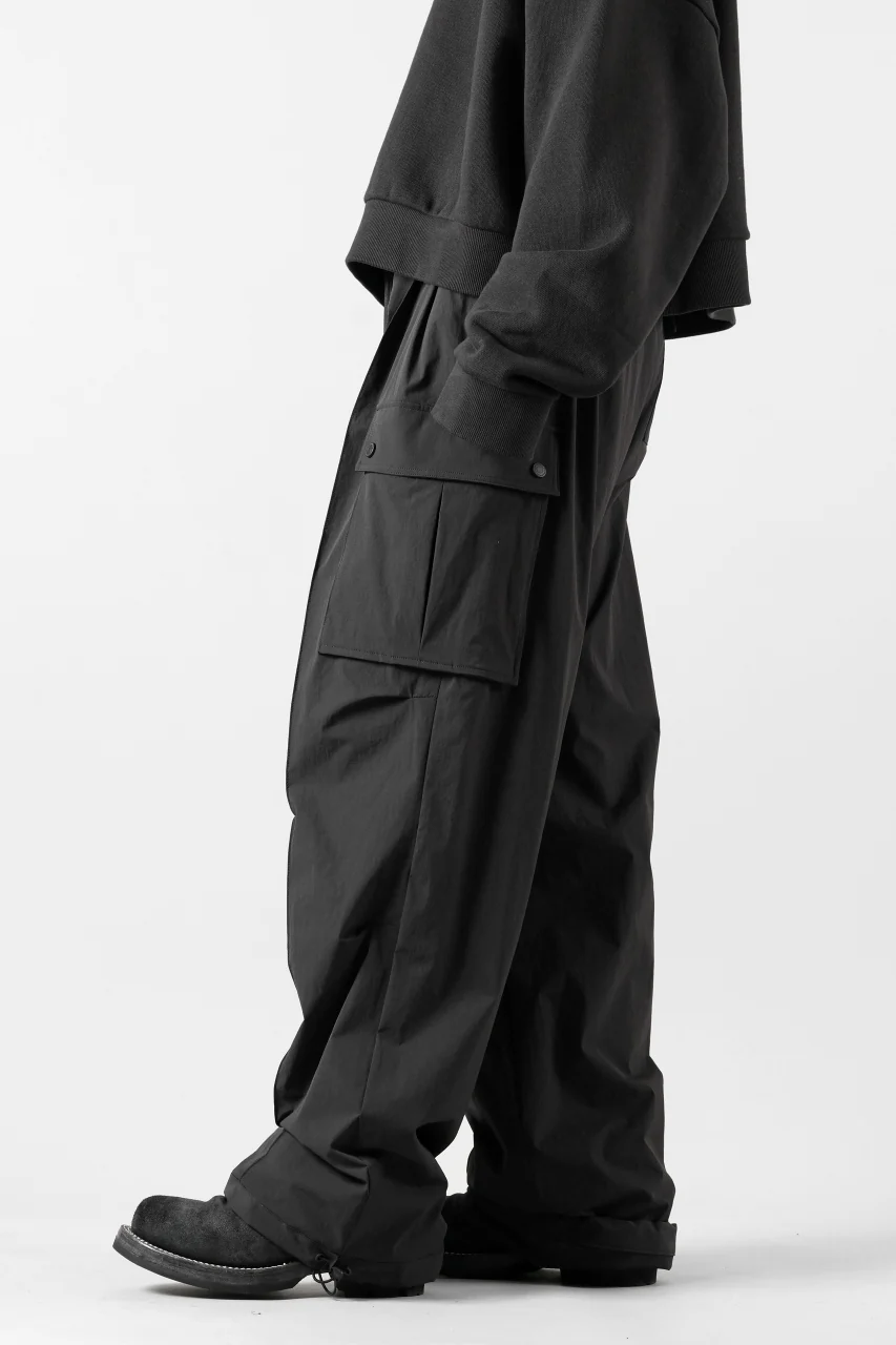 TARO HORIUCHI / th products NERDRUM / Cargo Pants / recycled nylon stretch taffeta (black) - Image 14