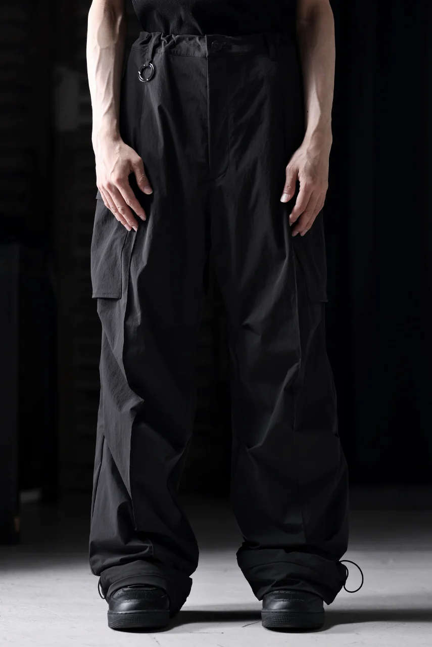 TARO HORIUCHI / th products NERDRUM / Cargo Pants / recycled nylon stretch taffeta (black) - Image 31