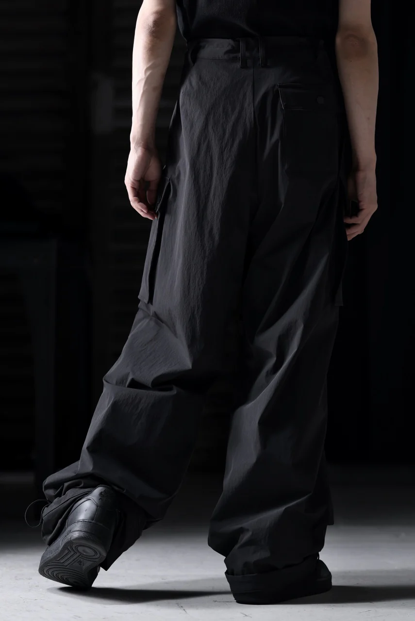 TARO HORIUCHI / th products NERDRUM / Cargo Pants / recycled nylon stretch taffeta (black) - Image 34