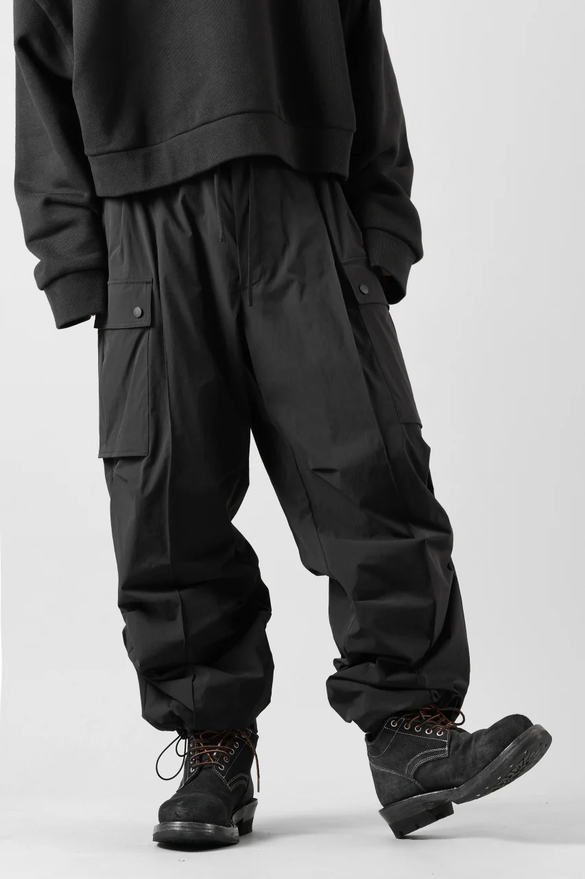 TARO HORIUCHI / th products NERDRUM / Cargo Pants / recycled nylon stretch taffeta (black) - Image 5