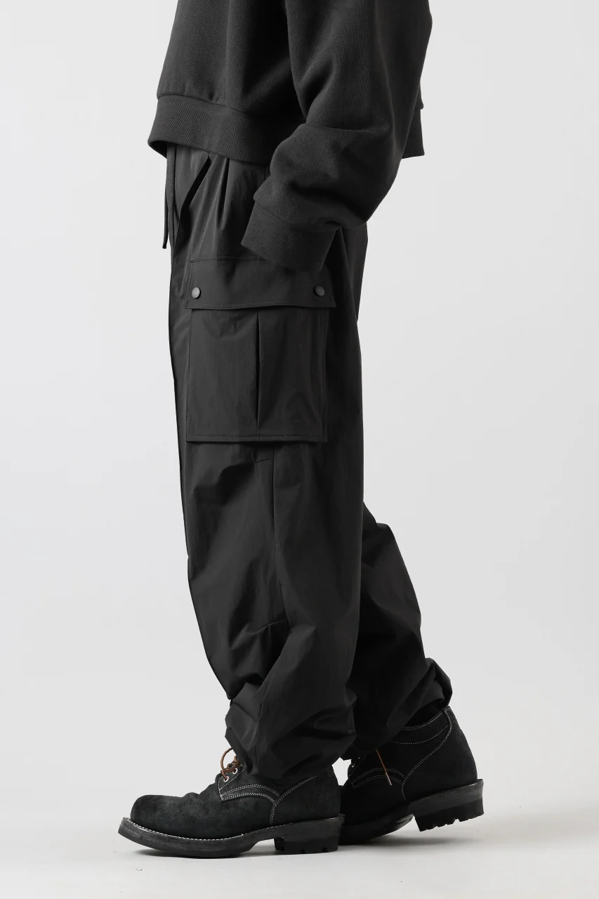 TARO HORIUCHI / th products NERDRUM / Cargo Pants / recycled nylon stretch taffeta (black) - Image 8