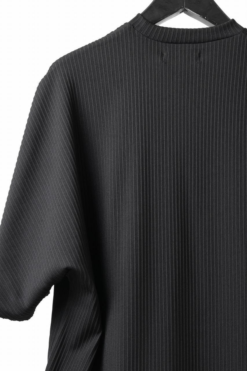 TARO HORIUCHI / th products Pleats KnittedTee / Salt Lake Rib (black) - Image 10