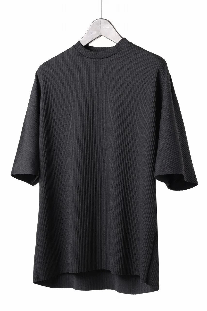 TARO HORIUCHI / th products Pleats KnittedTee / Salt Lake Rib (black) - Image 2