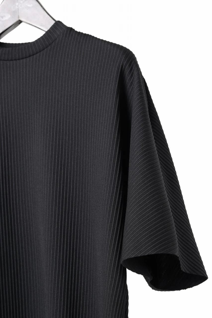 TARO HORIUCHI / th products Pleats KnittedTee / Salt Lake Rib (black) - Image 8
