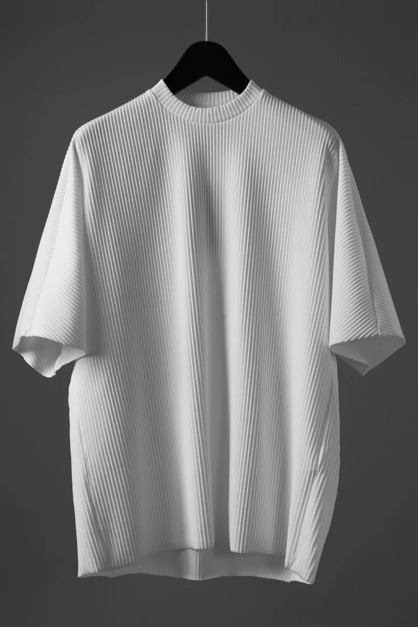 TARO HORIUCHI / th products Pleats KnittedTee / Salt Lake Rib (white) - Image 2