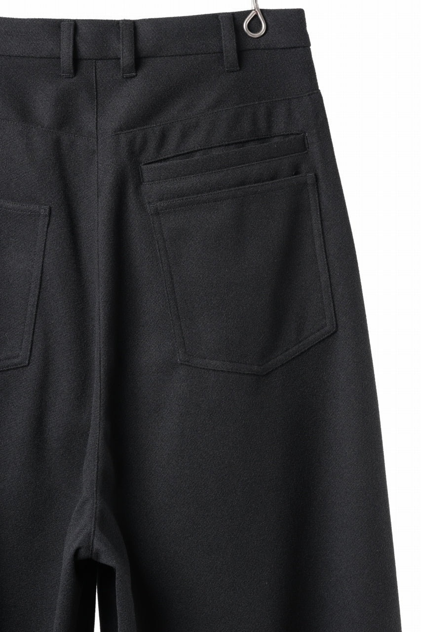 TARO HORIUCHI / th products Wide 5 Pocket Pants / active setter tweed knit (black) - Image 12