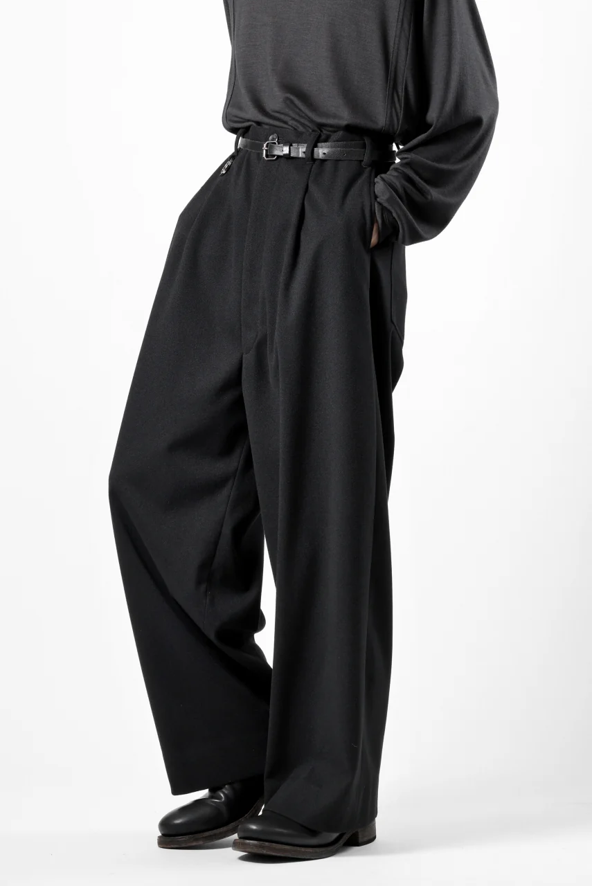 TARO HORIUCHI / th products Wide 5 Pocket Pants / active setter tweed knit (black) - Image 18