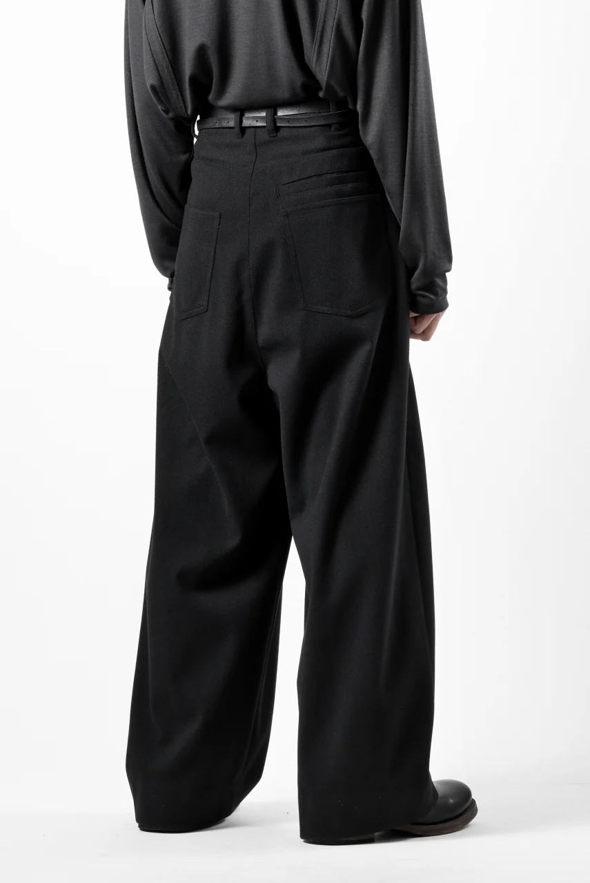 TARO HORIUCHI / th products Wide 5 Pocket Pants / active setter tweed knit (black) - Image 19