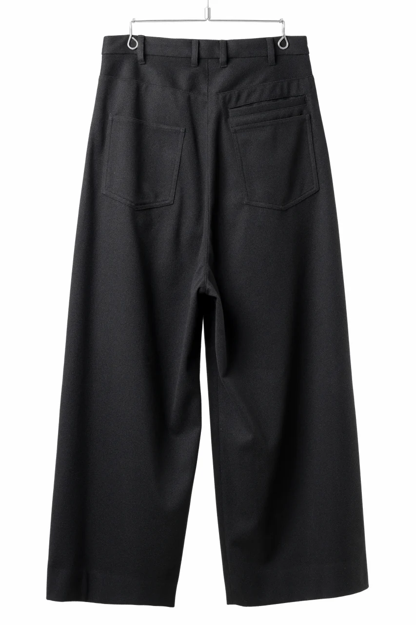 TARO HORIUCHI / th products Wide 5 Pocket Pants / active setter tweed knit (black) - Image 3