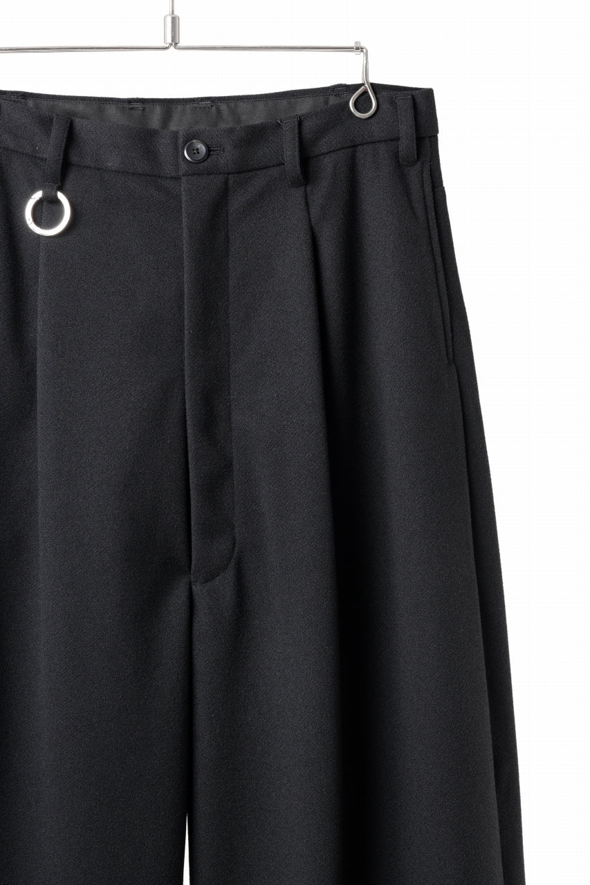 TARO HORIUCHI / th products Wide 5 Pocket Pants / active setter tweed knit (black) - Image 4