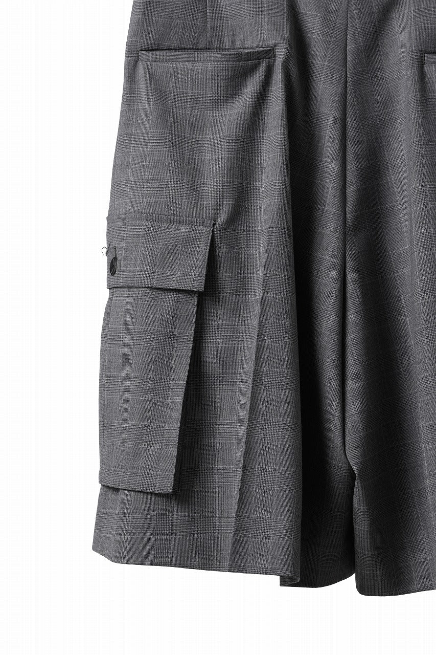 TARO HORIUCHI / th products Wide Cargo Shorts / 2 way stretch w/p tropical (check) - Image 12