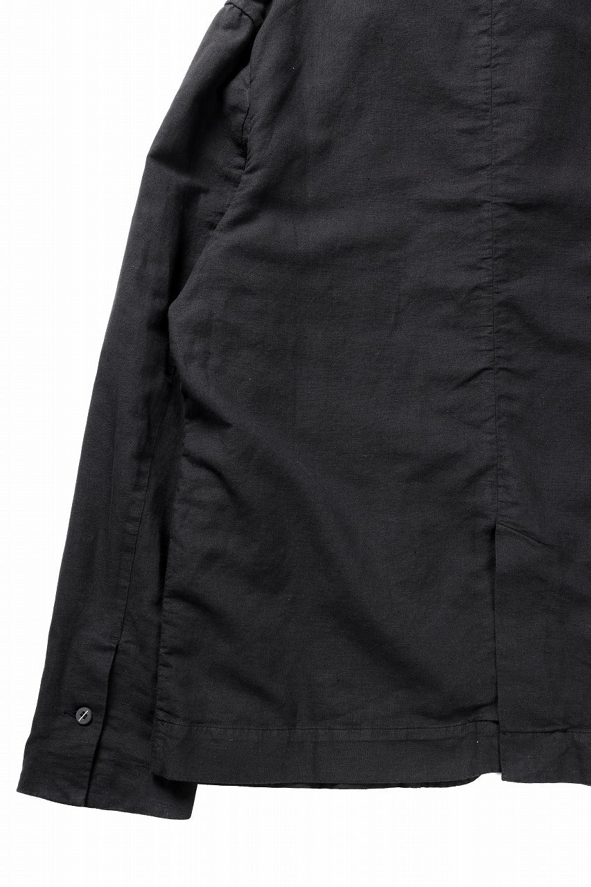 thom/krom 4 BUTTON BLAZER / WASHED LINEN-COTTON (BLACK) - Image 13