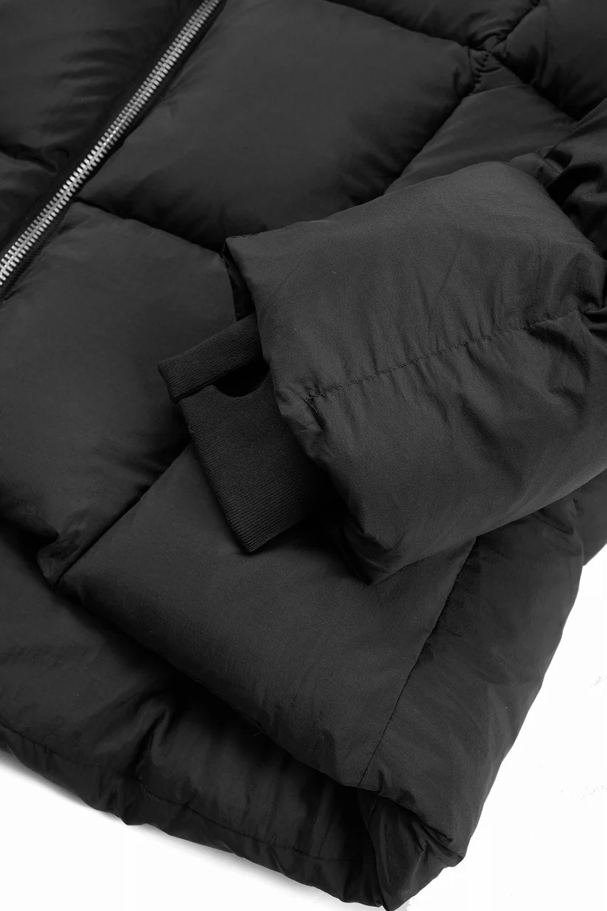 thom/krom BIG HOODIE OVERSIZED JACKET / WARM PUFFER (BLACK) - Image 13
