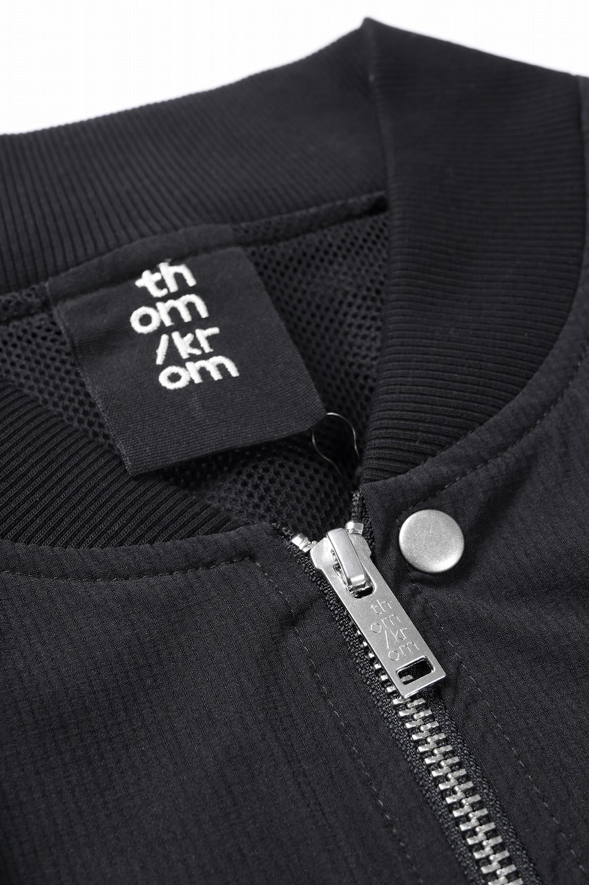 thom/krom BOMBER JACKET / RIPSTOP STRETCH NYLON (BLACK) - Image 5