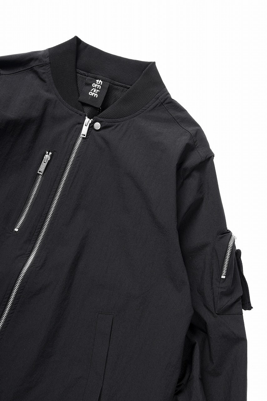 thom/krom BOMBER JACKET / RIPSTOP STRETCH NYLON (BLACK) - Image 6