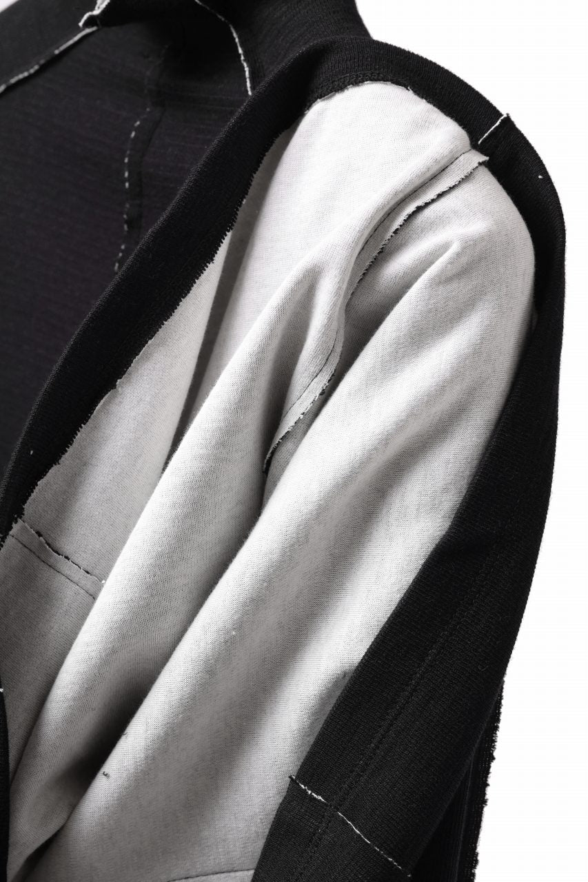 thom/krom BOTTLE NECK L/S TOPS / DOUBLE FACE JERSEY (BLACK / WHITE) - Image 11
