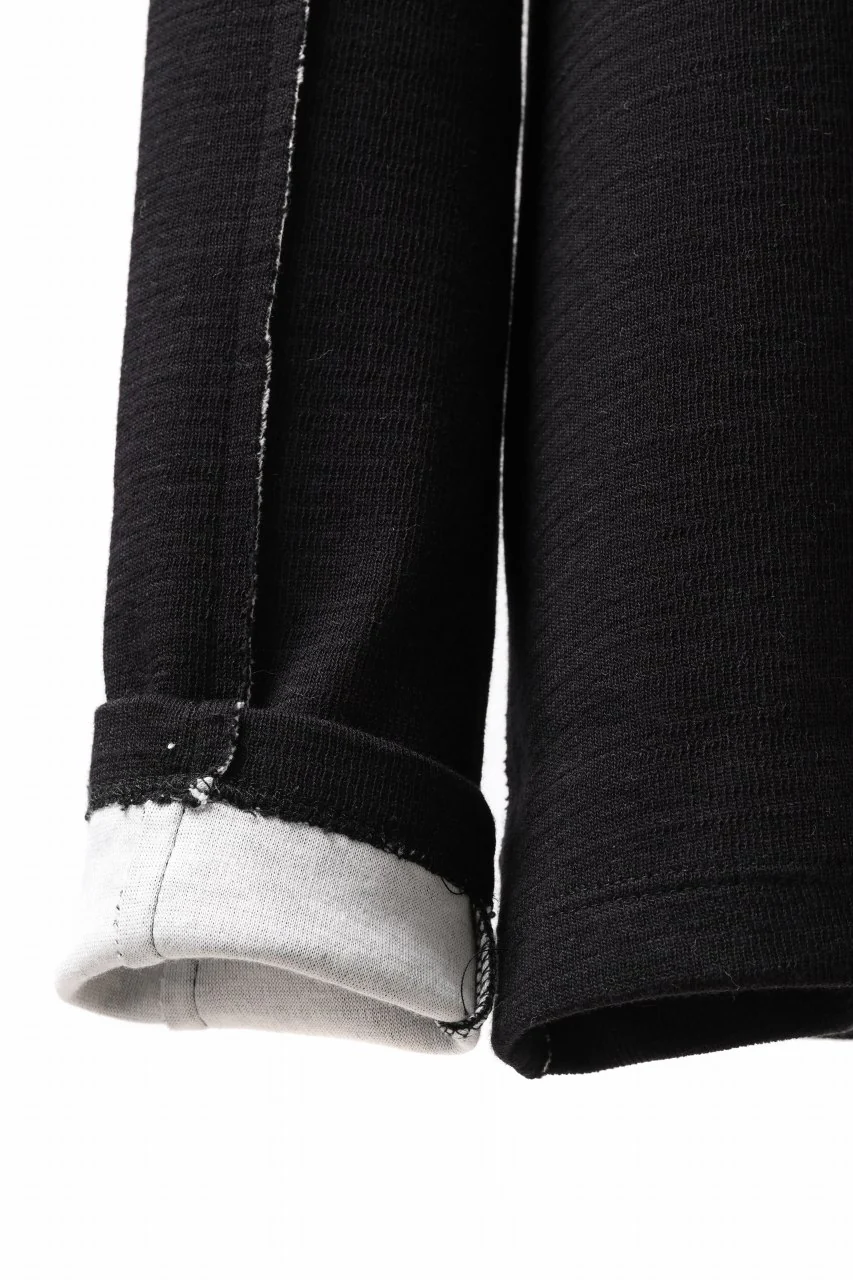thom/krom BOTTLE NECK L/S TOPS / DOUBLE FACE JERSEY (BLACK / WHITE) - Image 8
