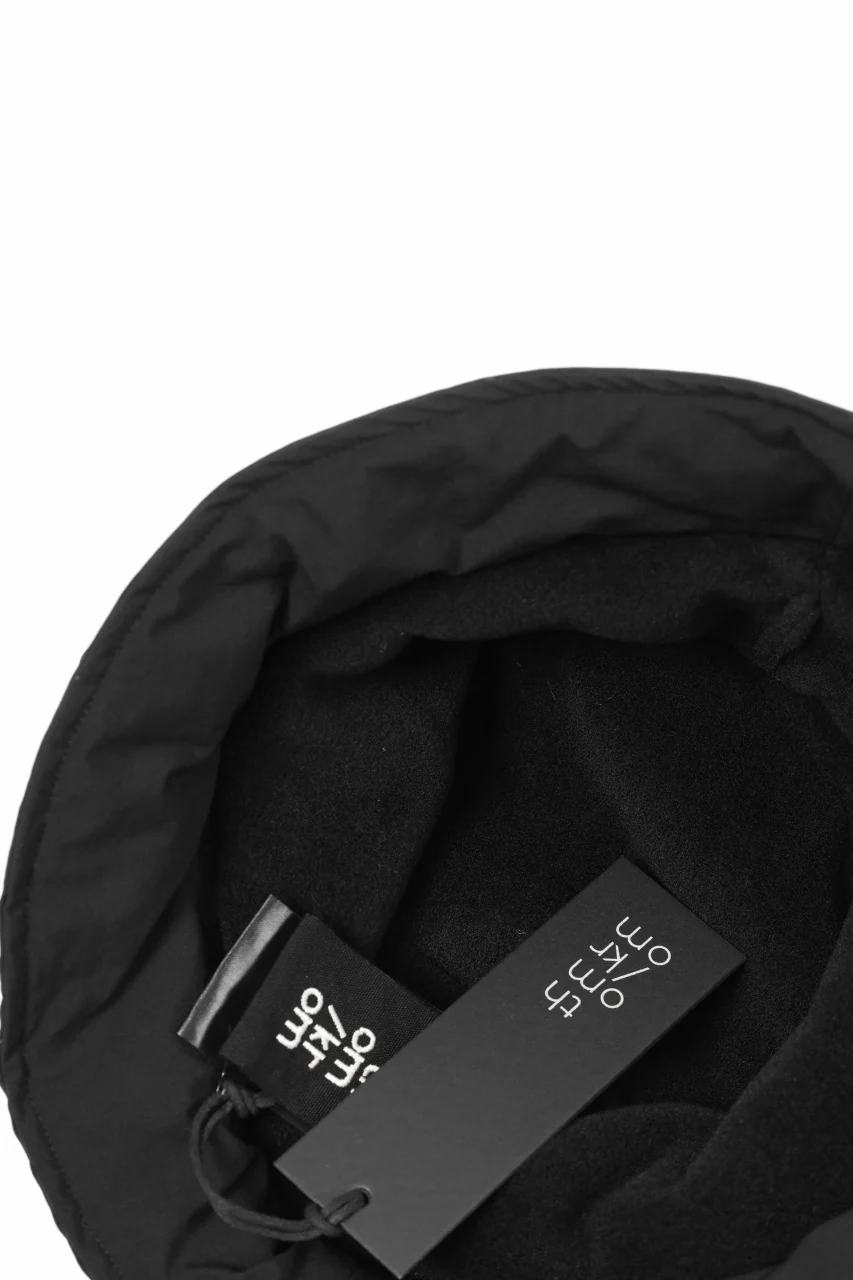thom/krom BUCKET HAT / ELASTIC NYLON + WARM PADDED (BLACK) - Image 11