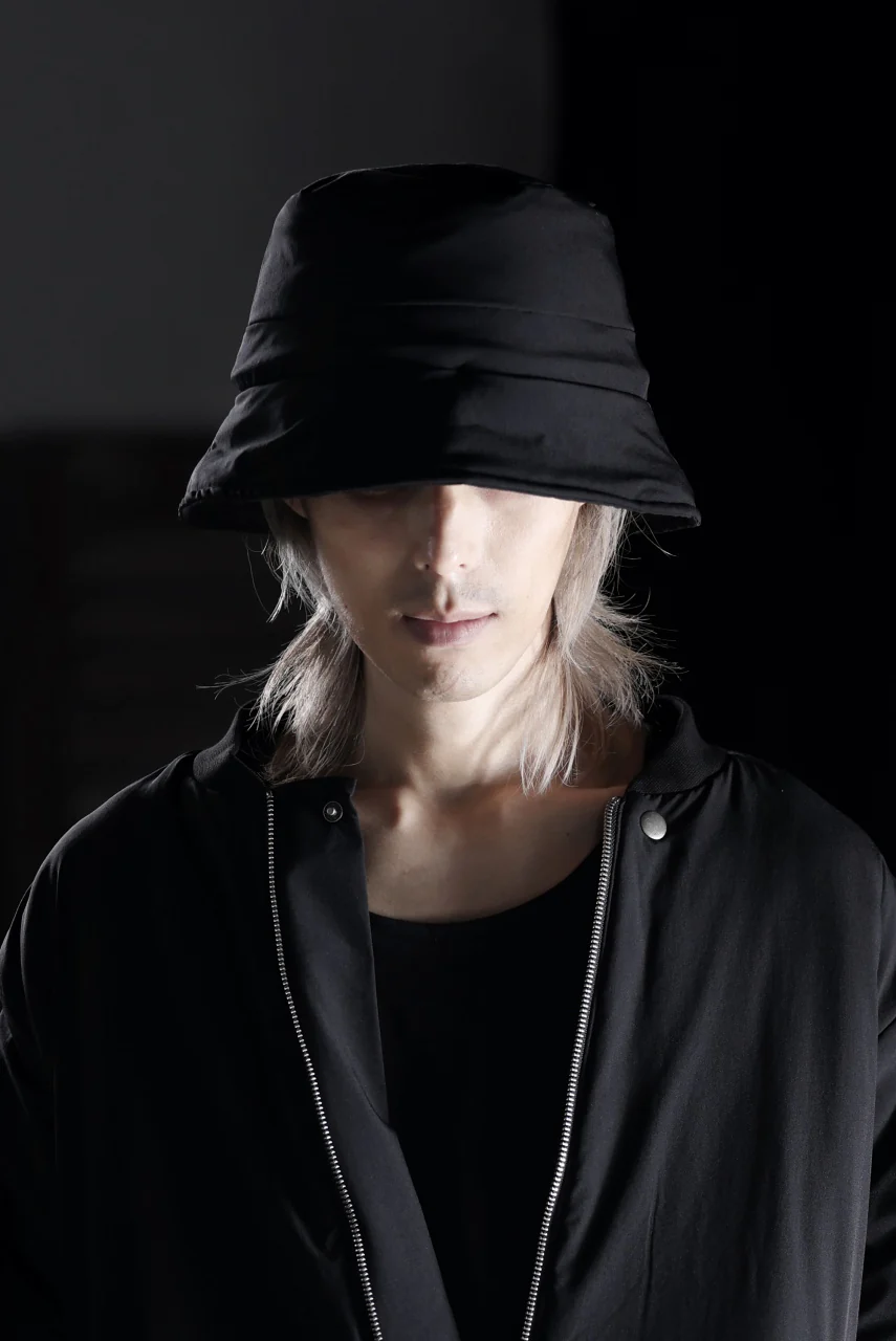 thom/krom BUCKET HAT / ELASTIC NYLON + WARM PADDED (BLACK) - Image 12