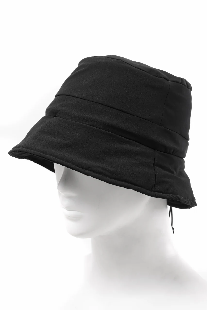 thom/krom BUCKET HAT / ELASTIC NYLON + WARM PADDED (BLACK) - Image 2