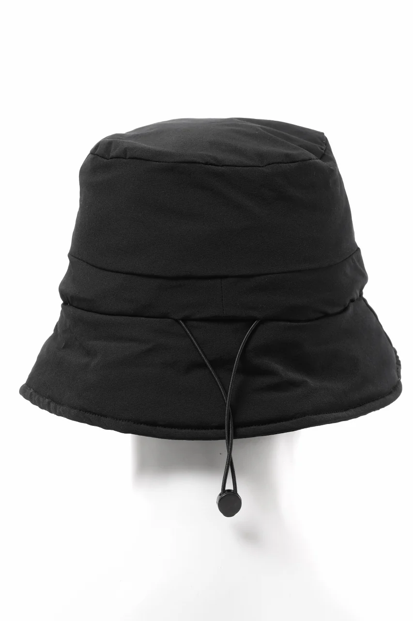 thom/krom BUCKET HAT / ELASTIC NYLON + WARM PADDED (BLACK) - Image 5
