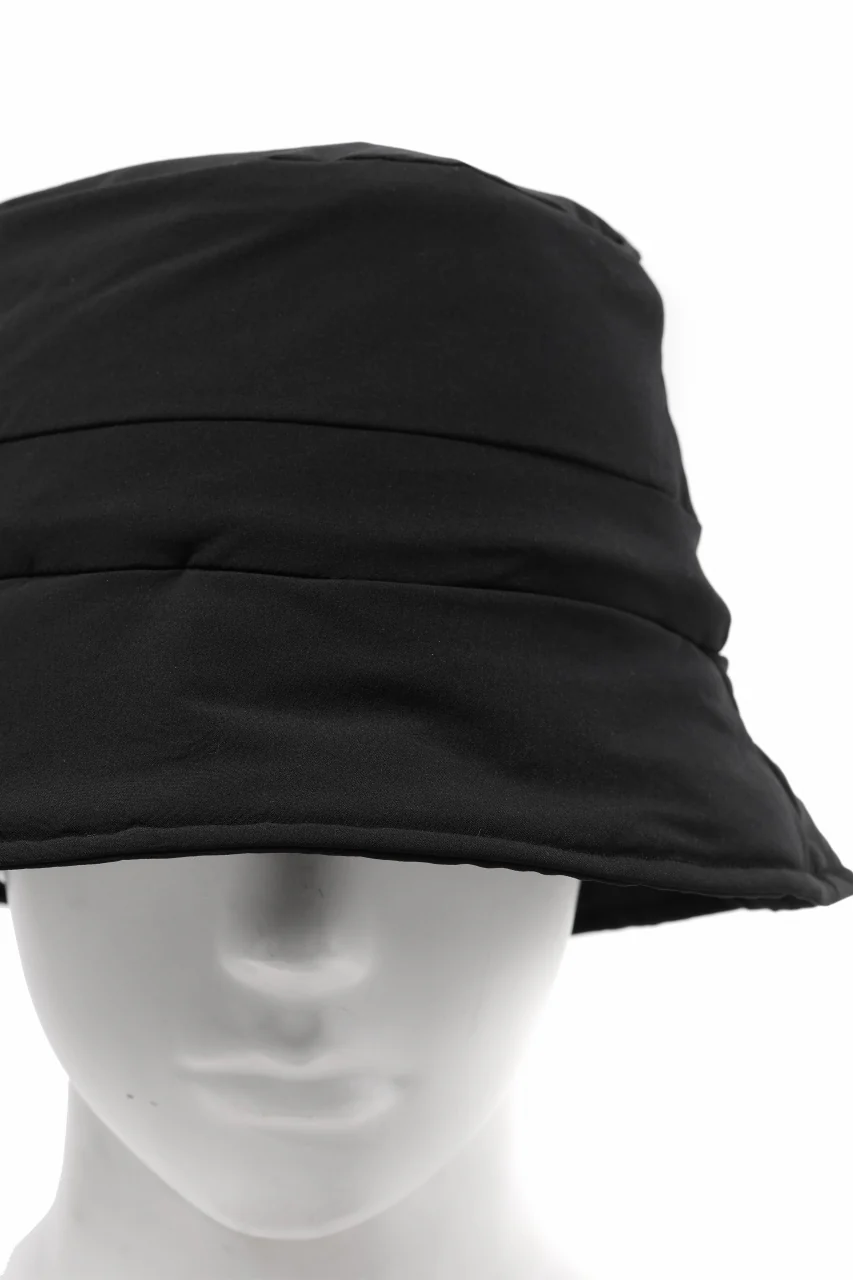 thom/krom BUCKET HAT / ELASTIC NYLON + WARM PADDED (BLACK) - Image 7