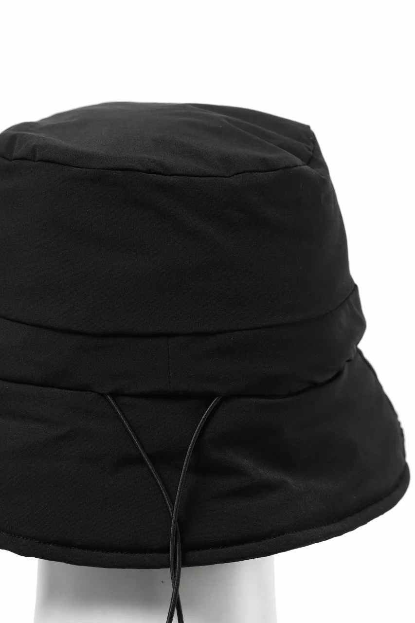 thom/krom BUCKET HAT / ELASTIC NYLON + WARM PADDED (BLACK) - Image 9