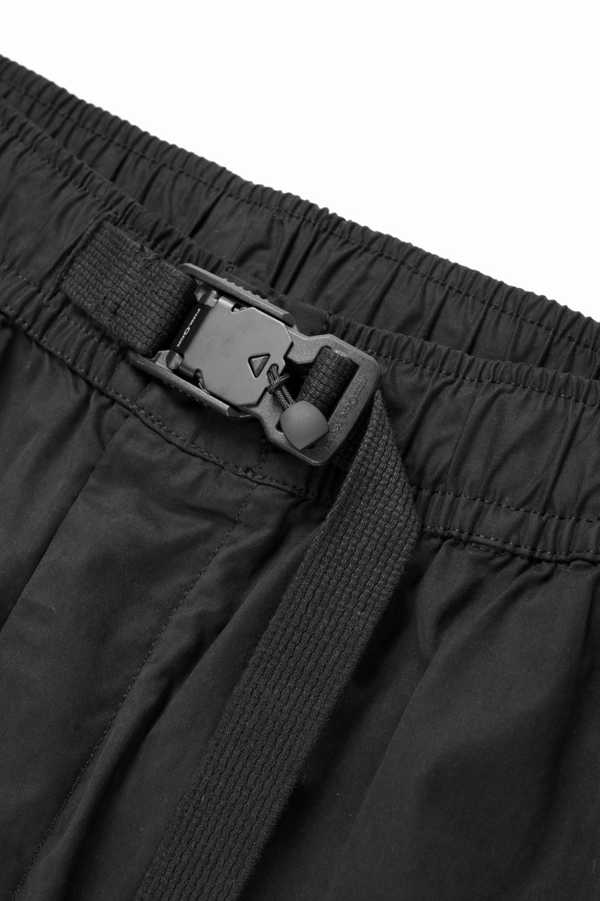 thom/krom CINCH CLOSURE CARGO TROUSERS / PEACHED COTTON MIX (BLACK) - Image 5
