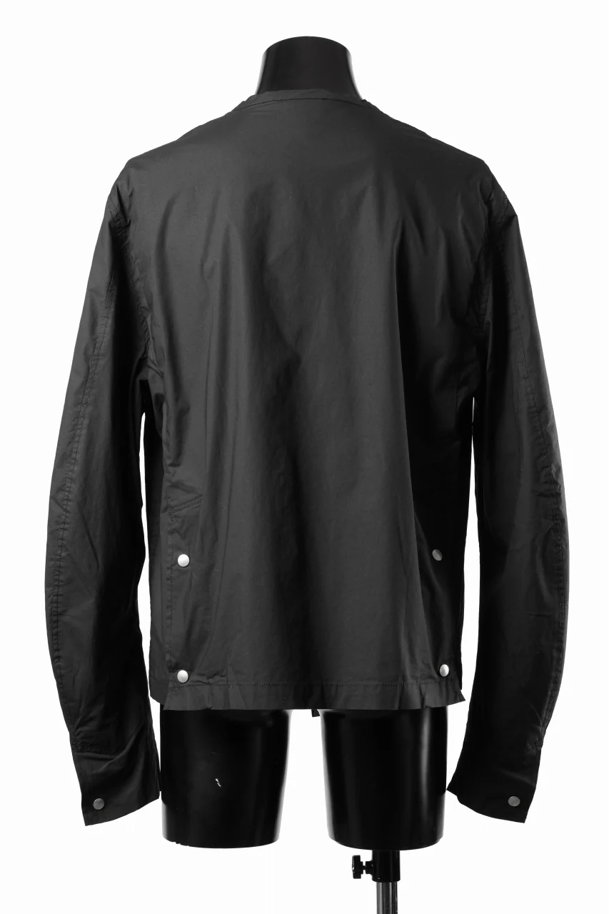 thom/krom COLLARLESS JACKET / STRETCH COTTON (BLACK) - Image 10