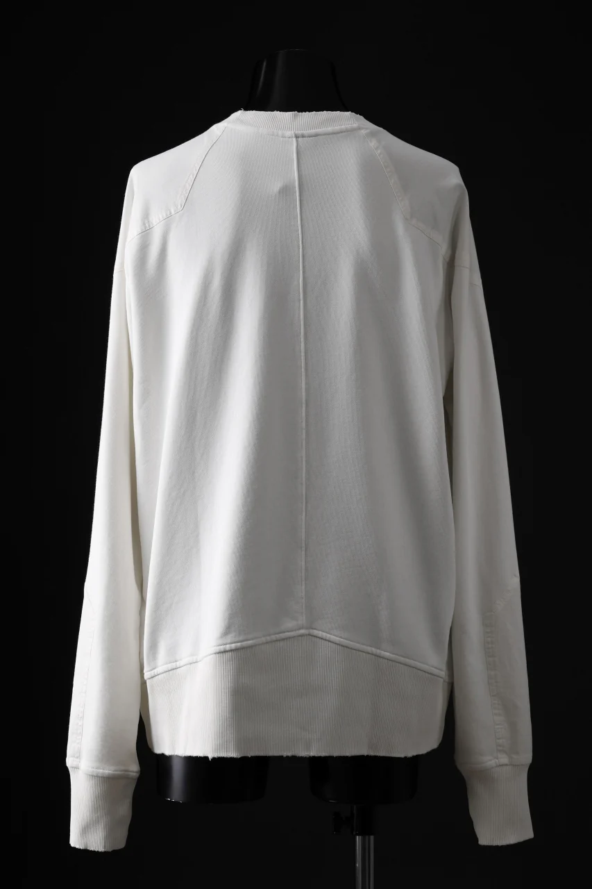 thom/krom CREW NECK TOPS / USED EFFECT COTTON SWEAT (CREAM) - Image 10