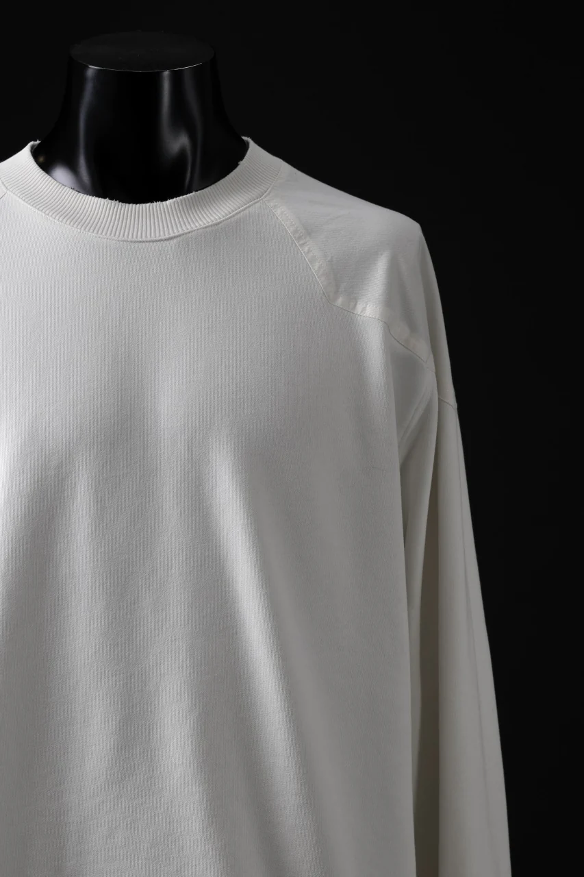 thom/krom CREW NECK TOPS / USED EFFECT COTTON SWEAT (CREAM) - Image 12