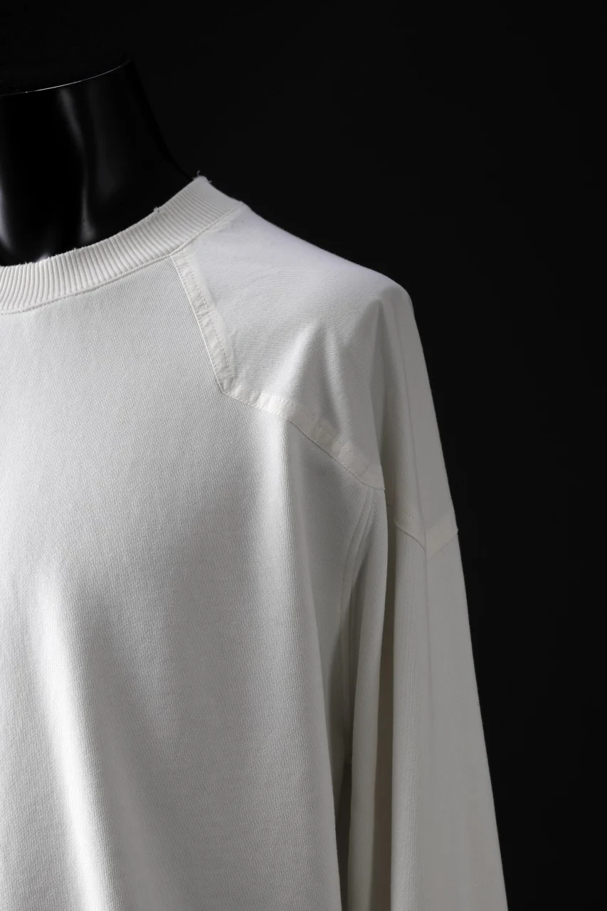 thom/krom CREW NECK TOPS / USED EFFECT COTTON SWEAT (CREAM) - Image 15