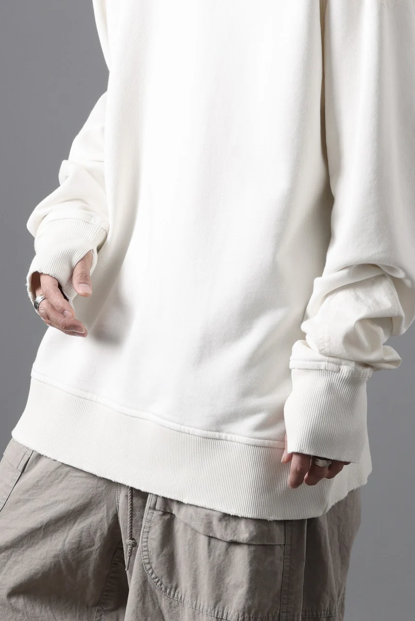 thom/krom CREW NECK TOPS / USED EFFECT COTTON SWEAT (CREAM) - Image 22