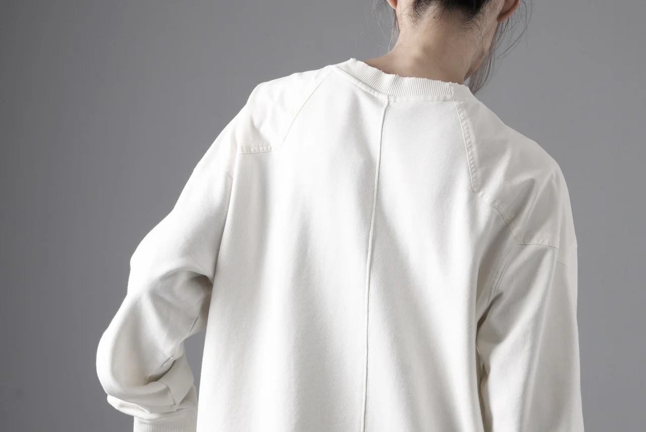 thom/krom CREW NECK TOPS / USED EFFECT COTTON SWEAT (CREAM) - Image 27