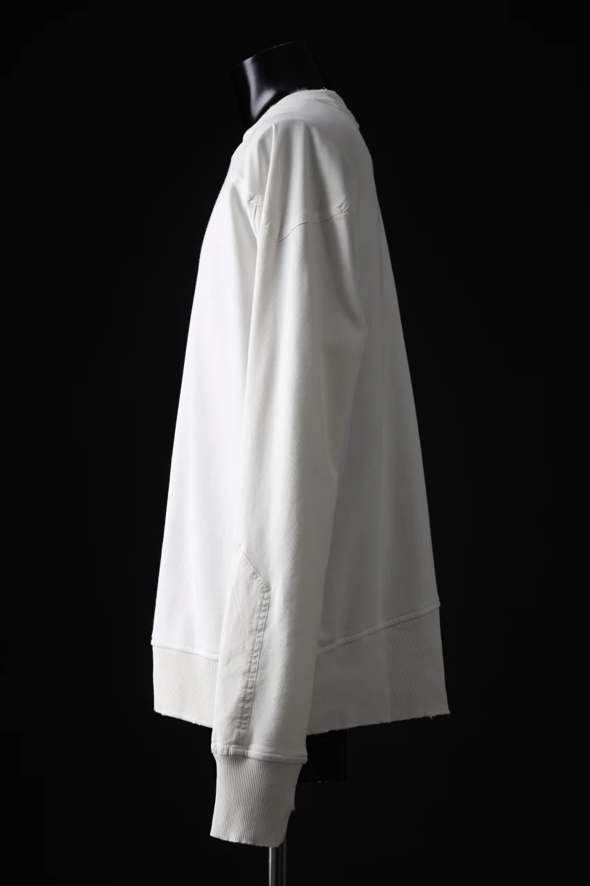 thom/krom CREW NECK TOPS / USED EFFECT COTTON SWEAT (CREAM) - Image 9