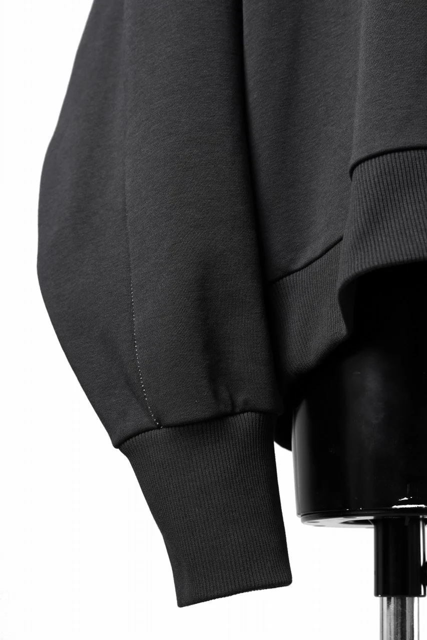 thom/krom EXTRA OVERSIZED FIT HOODIE / ELASTIC COTTON SWEAT (BLACK) - Image 16