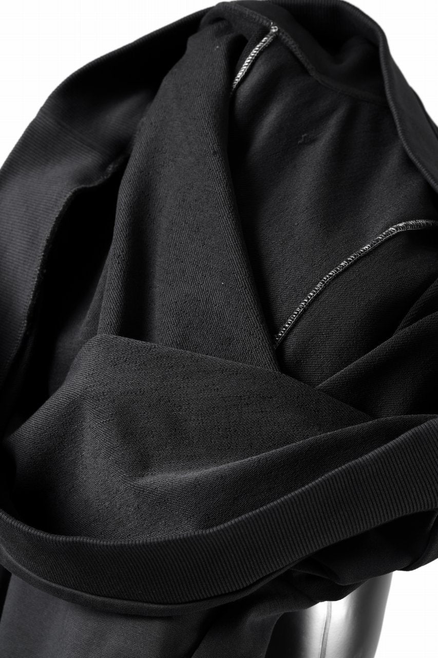 thom/krom EXTRA OVERSIZED FIT HOODIE / ELASTIC COTTON SWEAT (BLACK) - Image 20