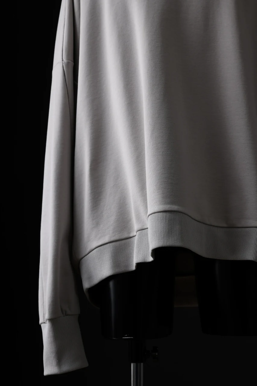 thom/krom EXTRA OVERSIZED FIT HOODIE / ELASTIC COTTON SWEAT (SILVER) - Image 15